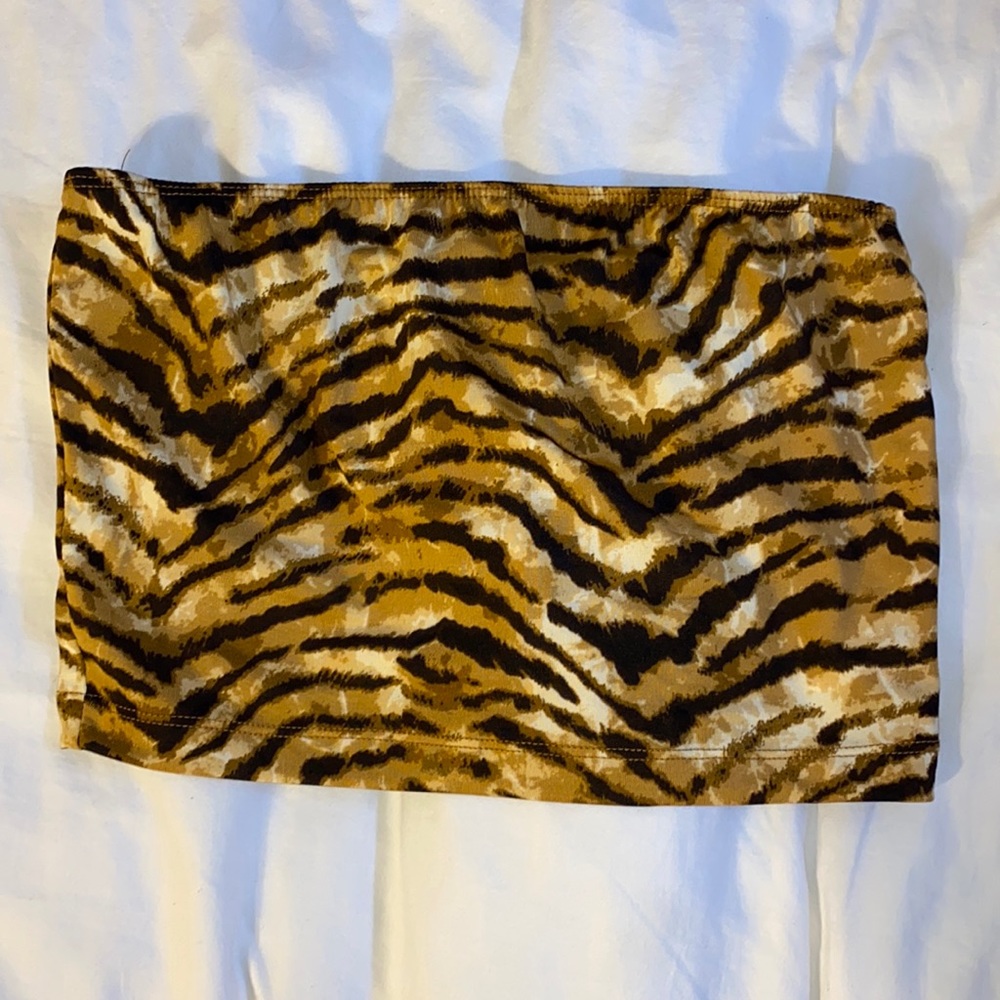 Tiger Print Tube Top